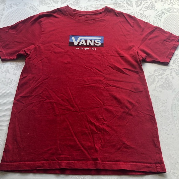 Vans Off The Wall Red Graphic T-Shirt Junior Boys Size M(10-12) Classic-Fit Tee - Picture 11 of 13
